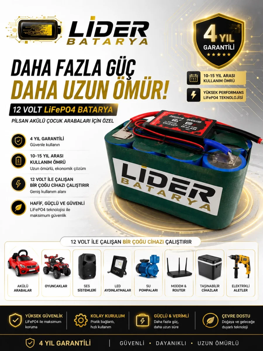 12 volt Çocuk Akülü Araba Bataryası